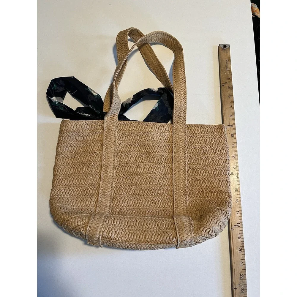 Draper James Everyday Straw Shoulder Bag -‎ Natural Straw Look Tote